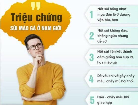 Hỗ trợ điều trị sùi mào gà ở nam giới